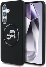 Karl Lagerfeld Etui Silicone Double Heads And Circle Magsafe Do Samsung Galaxy S25 Czarny - zdjęcie 1