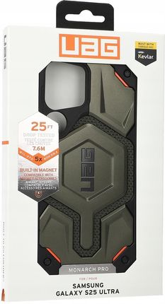 Uag Etui Monarch Pro Do Samsung Galaxy S25 Ultra Kevlar Czarno Zielony - zdjęcie 2