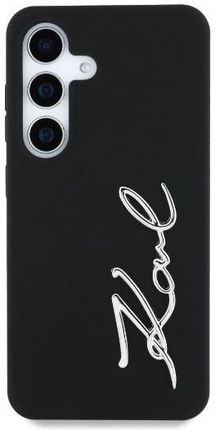 Karl Lagerfeld Etui Silicone Metal Signature Logo Do Samsung Galaxy S25 Czarny - zdjęcie 3