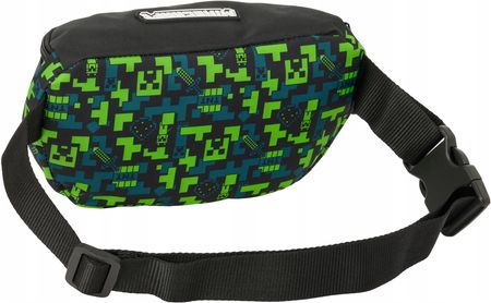 Saszetka Nerka Minecraft TNT CREEPER Czarna Regulowany Pasek Zamek Pojemna - zdjęcie 3