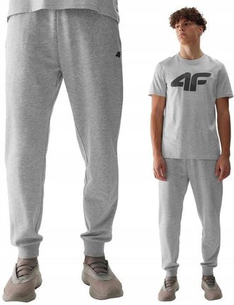 SPODNIE DRESOWE MĘSKIE 4F DRESY SPORTOWE JOGGERY BAWEŁNA WYGODNE SS24M603