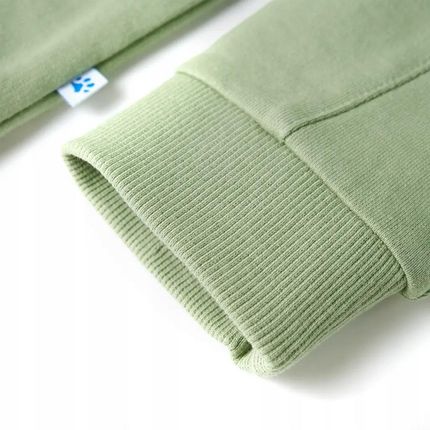 Bluza dziecięca z kapturem i zapięciem na zamek, jasne khaki, 92 - zdjęcie 4