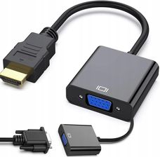 Zdjęcie KONWERTER ADAPTER PRZEJŚCIÓWKA Z HDMI NA DO VGA D-SUB KABEL CZARNY - Siechnice