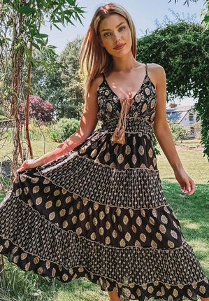 Sukienka maxi Azalea czarna : Rozmiar - M/L