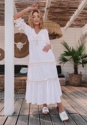 Sukienka maxi ze zdobieniami Boho Dream : Rozmiar - S/M