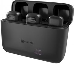 Zdjęcie Mikrofon Natec Hopper krawatowy bezprzewodowy USB-C (2 szt) - Jedwabne