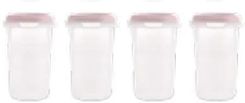 Zdjęcie Miniland Terra Pojemniki Na Żywność Hermetycznie Zamykane 4X330Ml Pudrowy Róż - Andrychów