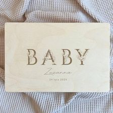 Ozdobni Pudełko Wspomnień Baby Imię Z Datą Urodzenia Drewniana Skrzynka Na Pamiątki Dziecka (6DC087139_20241209145155)