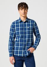 WRANGLER MĘSKA KOSZULA 1 PKT SHIRT GREEN INDIGO 112357231 - zdjęcie 1
