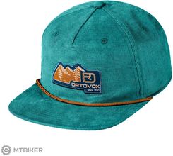 Czapka z daszkiem ORTOVOX Vintage Badge Cap, kolor pacyficznej zieleni (58 cm)