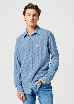 WRANGLER MĘSKA KOSZULA 1 PKT SHIRT WRANGLER BLUE 112357232