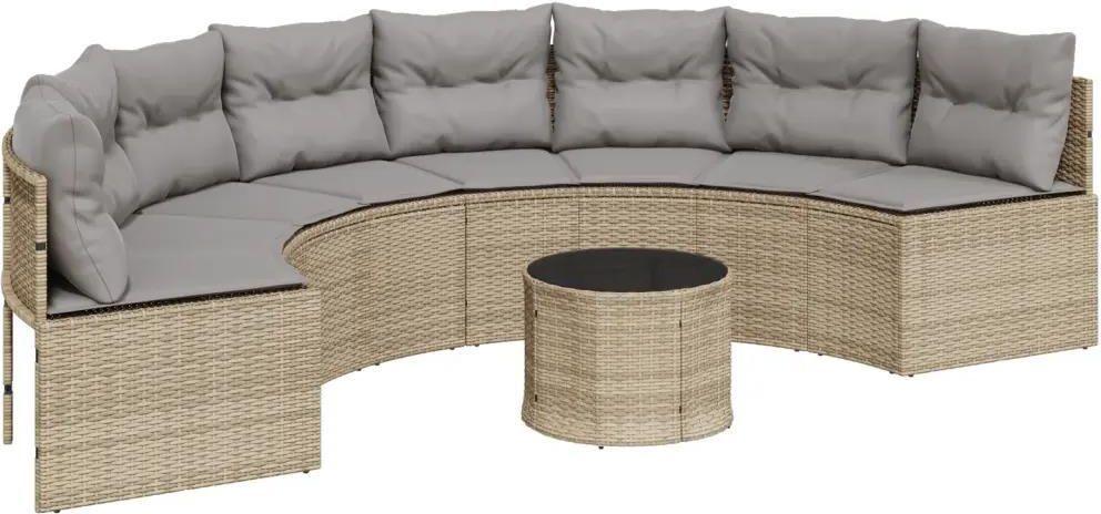 Zakito Europe Sofa P okr g a Ogrodowa Stolik Kawowy Be owy 287X70cm zakito-europe-sofa-p-okr-g-a-ogrodowa-stolik-kawowy-be-owy-287x70cm