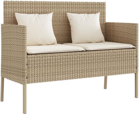 Zakito Europe Ławka Ogrodowa Z Schowkiem I Poduchami Beżowa 113X61X87cm ZE365774