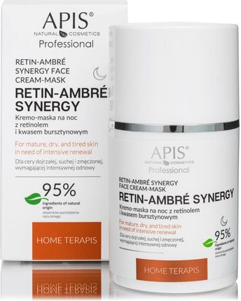 Krem Apis Professional Apis Retin-Ambre Synergy Home Terapis o-Maska Na Noc Z Retinolem I Kwasem Bursztynowym 50Ml