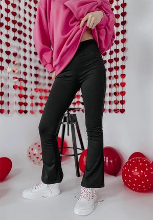 Legginsy push-up o kroju dzwonów Morgan czarne : Rozmiar - M/L