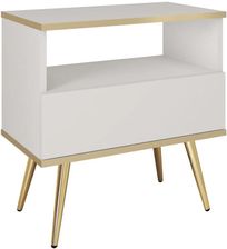 Zdjęcie Piaski Szafka Nocna Oro S54 Złote Biała - Milicz