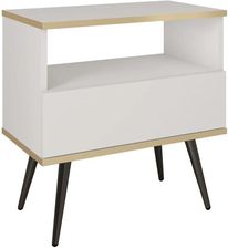 Zdjęcie Piaski Szafka Nocna Oro S54 Czarne Biała - Wałcz