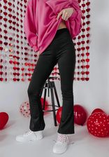 Legginsy push-up o kroju dzwonów Morgan czarne : Rozmiar - L/XL