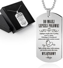 Zdjęcie Nieśmiertelnik stal chirurgiczna Łańcuszek +grawer - Stalowa Wola