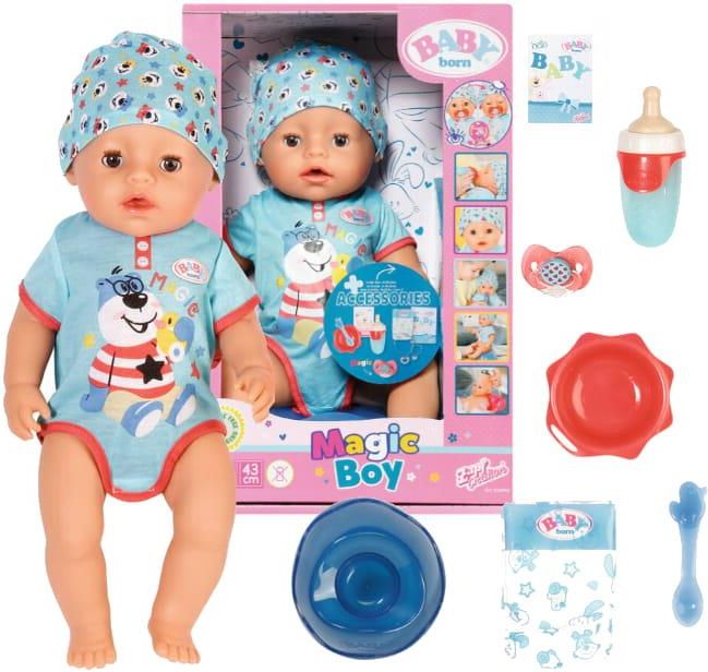 Zdjęcie Produkt z Outletu: Baby Born Magic Boy Interaktywna Lalka Funkcyjna Chłopiec 43cm + Akcesoria - Kędzierzyn-Koźle