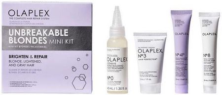 Olaplex Olaplex Zestaw do pielęgnacji włosów rozjaśnionych i blond: No.0 40ml + No.3 30ml + No.4P 20ml + No.8 20ml