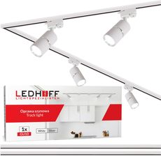 Ledhoff Oświetlenie Szynowe Biały Srebrny 4X Lampa Gu10 Szyna 2M (1070)