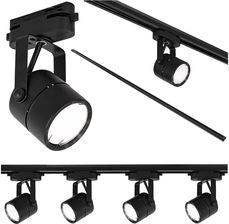Ledhoff Oświetlenie Szynowe Czarne 4X Lampa Gu10 + Szyna 2M (865)