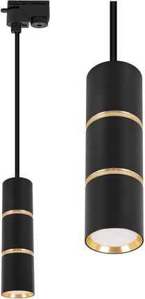 Ledhoff Reflektor Szynowy Czarny Złoty Gu10 Lampa Wisząca 1M Na Szynoprzewód (B8278)