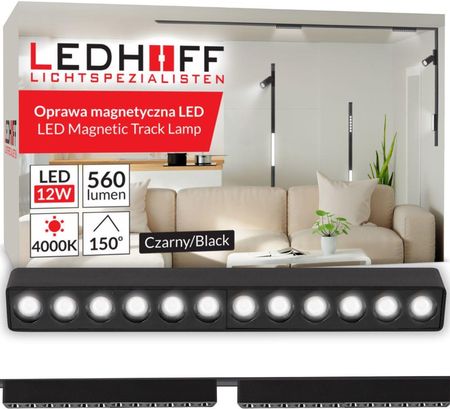 Ledhoff Oświetlenie Szynowe Magnetyczne Zestaw Listwa 1M + 2X Lampa Led (967)