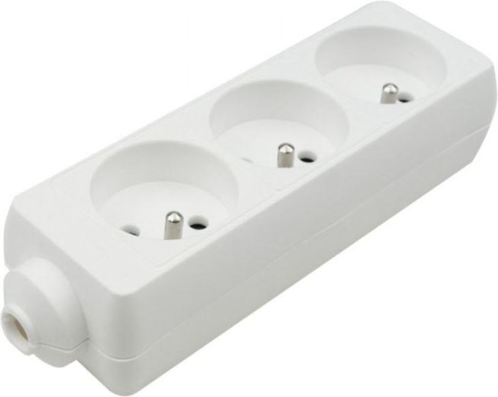 Zdjęcie Produkt z Outletu: Listwa Przedłużacza 3 Gniazda Z Uziemieniem Biała Ecolight - Kamieńsk