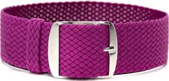 Classicwatchstraps Pasek do zegarka Perlon - fioletowy, 18 mm, srebrny szczotkowany (CWS1220750118)