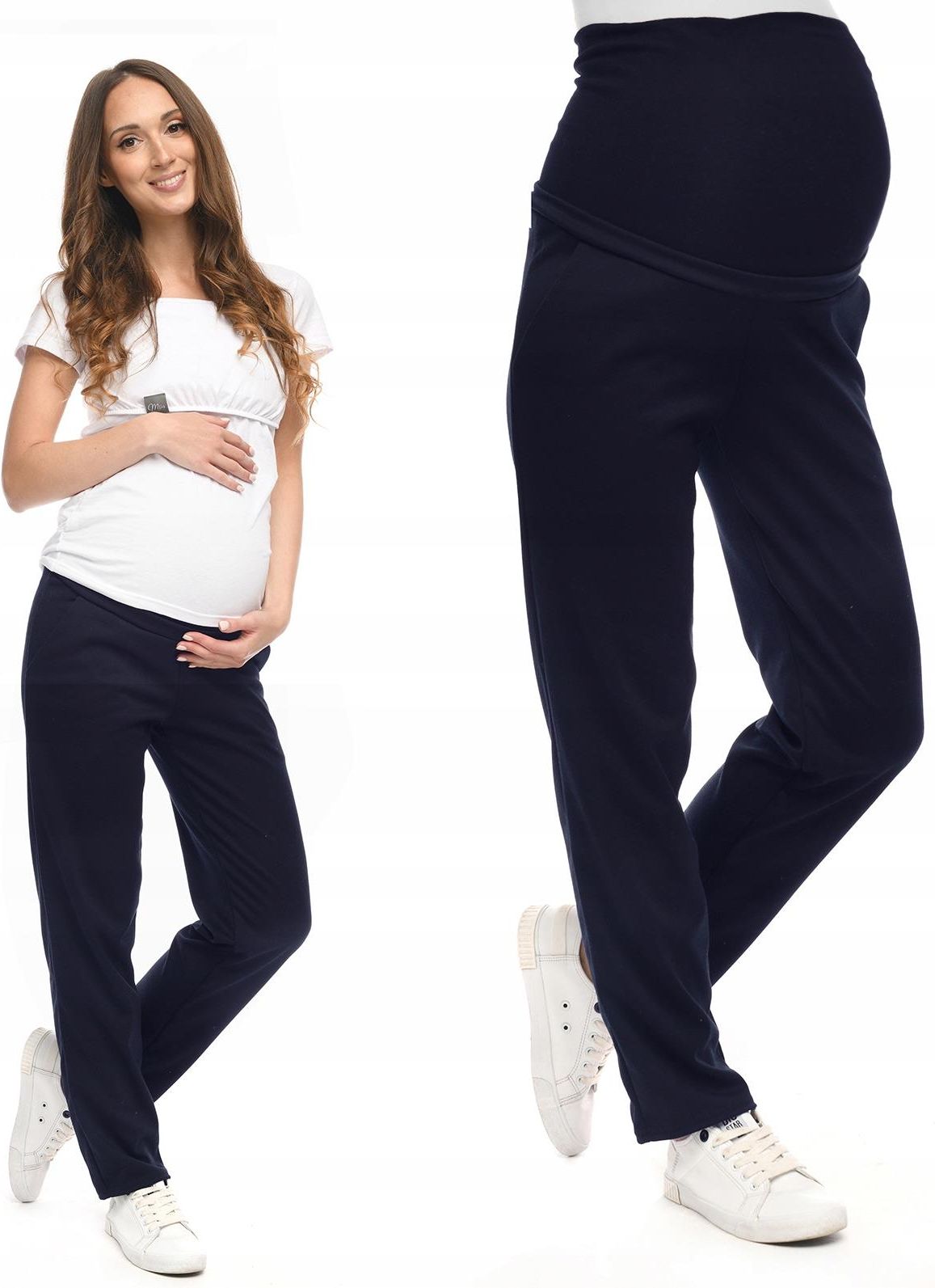 Pantalon De Grossesse Décontracté MijaCulture Amanda M010 - Confort Tout Au Long De La Grossesse