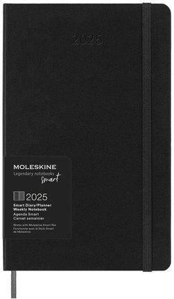 Kalendarz książkowy 2025 tygodniowy Moleskine Smart L czarny 13x21cm