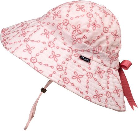 Elodie Details - Kapelusz przeciwsłoneczny - Embroidery Anglaise Pink - 6-12 m-cy