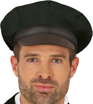 Czarna Czapka z Daszkiem Szofera Kierowcy Konduktora Karnawał Strój Bal