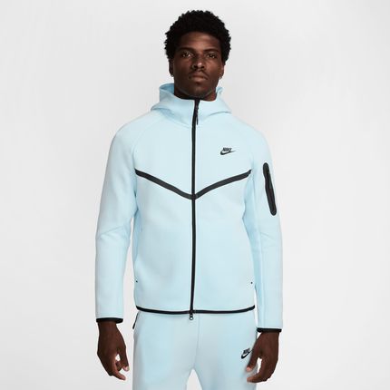 Męska bluza z kapturem i zamkiem na całej długości Windrunner Nike Tech - Niebieski