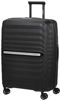 Samsonite Neo Flux - Spinner M, walizka z możliwością rozbudowy, 68 cm, 86/96 L, czarna (czarna)