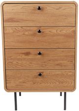 Zdjęcie Wysoka komoda z 4 szufladami Siena (4401), dziki dąb, 60 cm - Tłuszcz