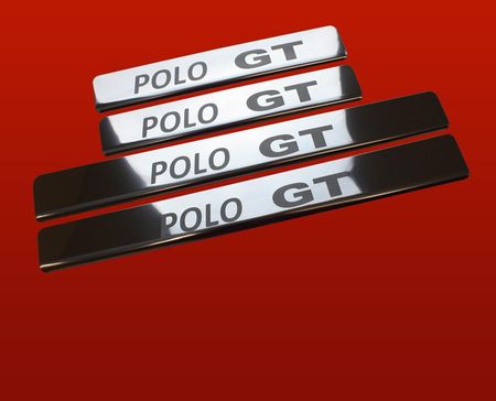 Steel Volkswagen Polo Mk5 6R Listwy Progowe Polo Gt 5 Drzwi Stal Nierdzewna 304 Wykończenie Połysk - zdjęcie 4