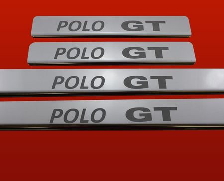 Steel Volkswagen Polo Mk5 6R Listwy Progowe Polo Gt 5 Drzwi Stal Nierdzewna 304 Wykończenie Połysk - zdjęcie 3