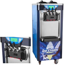 Resto Quality Maszyna Do Lodów Włoskich Automat Soft Nocne Chłodzenie 2 Smaki + Mix Niebieska 2X6L Rq208C-B