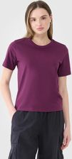 Damski t-shirt basic 4F 4FWSS25TTSHF1991 - fioletowy