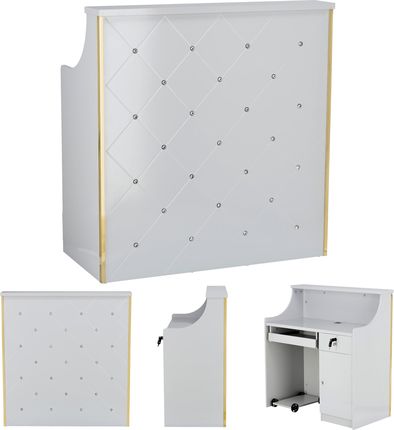 Calissimo Recepcja Fryzjerska Lakierowana Diamond 100cm Kosmetyczna Do Salonu Gabinetu Spa Szara