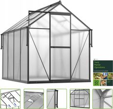 Szklarnia Z Poliwęglanu Ogrodowa Duża Slide-In 303X183cm Czarna Uv