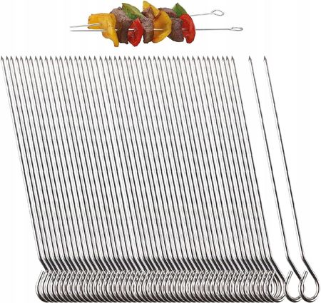 50X Szpikulec Metalowy Do Szaszłyków Na Grilla Igły Szampury Szpikulce 15cm
