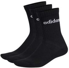 adidas Linear Crew Cushioned 3 Pairs Skarpeti do łydek, Black/White, L