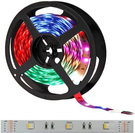 Taśma LED 24VDC 30 LED 5050 4-chip 7,2W RGBNW IP20 RGB+4000K-1m