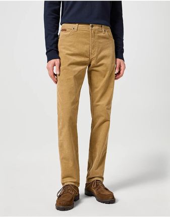WRANGLER MĘSKIE SPODNIE MATERIAŁOWE TEXAS SLIM TIGERS EYE 112358039