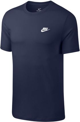 Koszulka męska - t-shirt Nike Club Tee AR4997-410 Granatowy