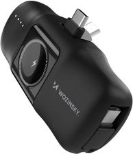 Wozinsky Mini Powerbank Wf16-Ycs 5000mAh 15W USB-C Z Wbudowanym Kablem I Ładowarką Do Apple Watch Czarny